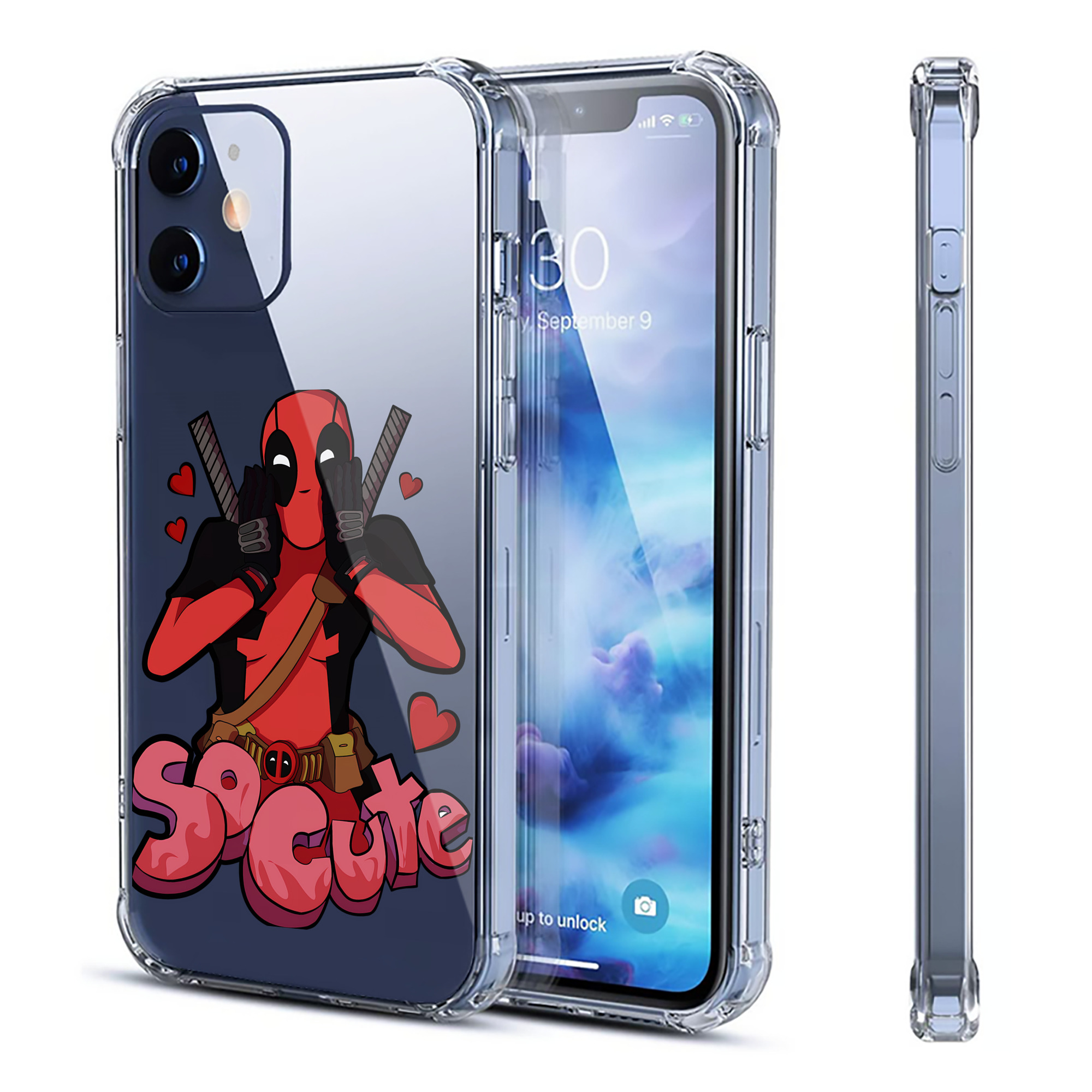 （画像用） Deadpool デッドプール 【iPhone 12シリーズ対応】透明スマホケース（クリアソフトケース）